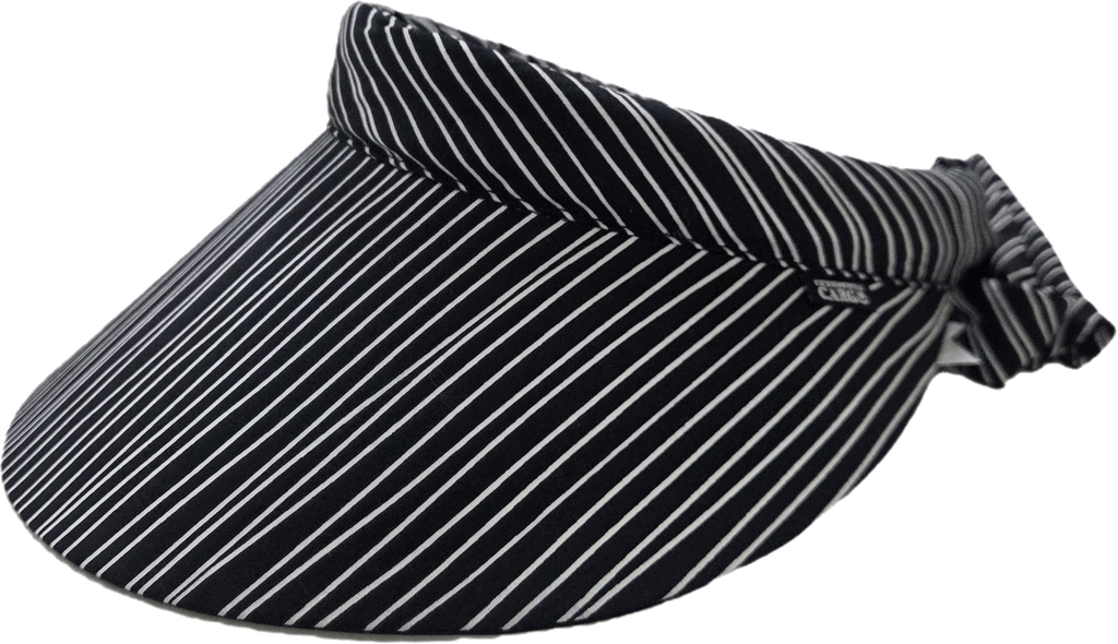 Reversible Visor II Blk Wh Spots & Stripe Self Band
