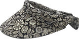 Reversible Visor  || Black- Cream Paisley