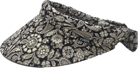 Reversible Visor  || Cream Paisley Self Band