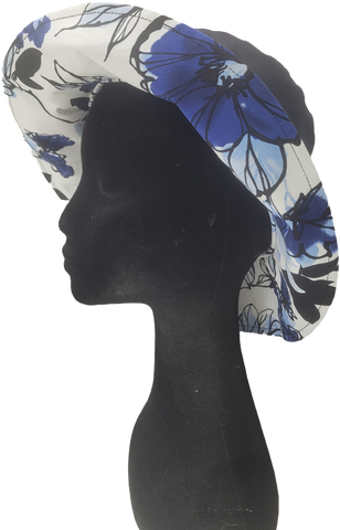 Wet Weather Bucket Hat  ||  Black-Royal Flower