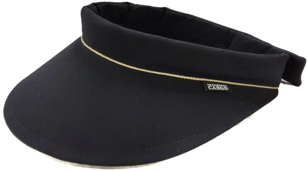 Velcro Visor || Black-Gold Piping