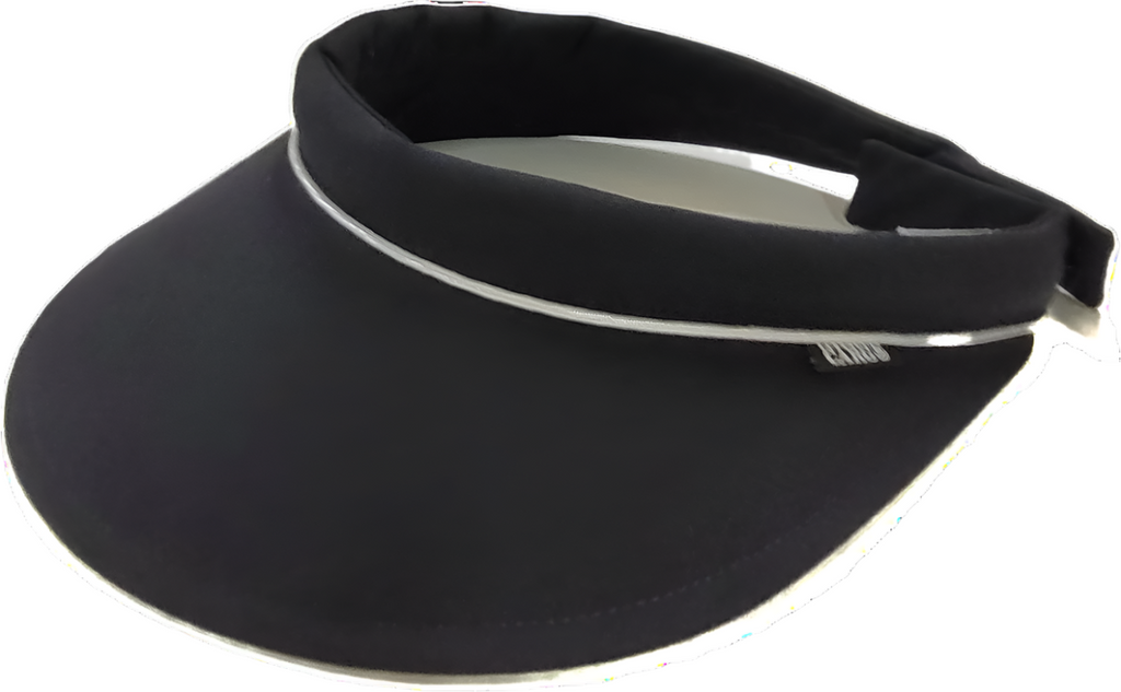 Velcro Visor || Black-Silver Piping