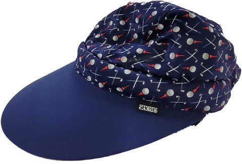 Twisty Cap || Navy - Golf Print