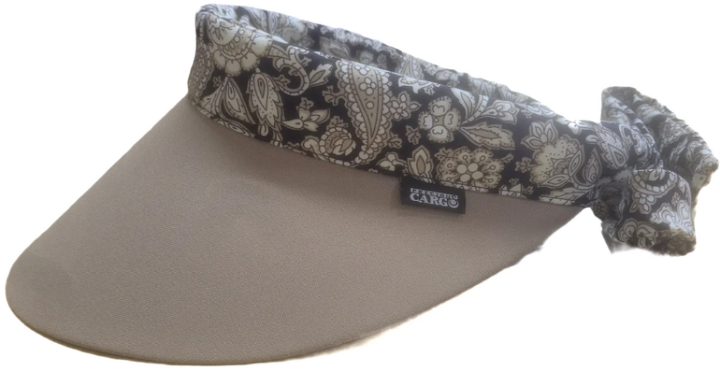 Reversible Visor  || Beige-Beige Cream Paisley