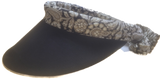 Reversible Visor  || Black-Beige Cream Paisley