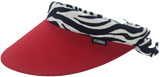 Reversible Visor  || Black-Cherry /New Zebra Band