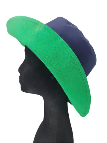 Wet Weather Bucket Hat  ||  Navy-Emerald