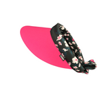 Reversible Visor  || Pink-Black-Cherry Blossom