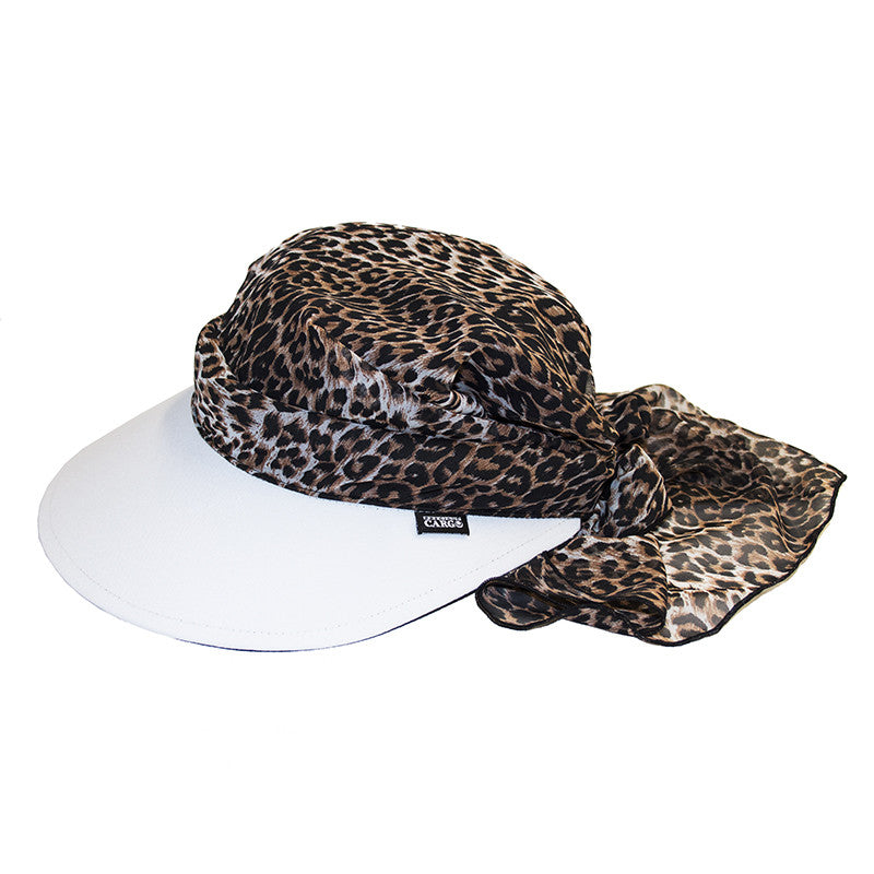 Veil Visor || White-Animal Georgette