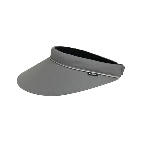 Velcro Visor II Grey w Silver Piping