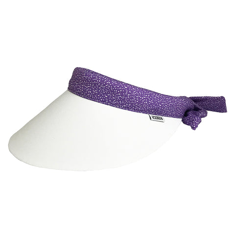 Reversible Visor || White-Purple-Mauve Splash