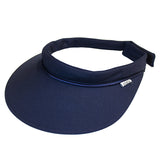 Velcro Visor || School Navy w Navy Piping