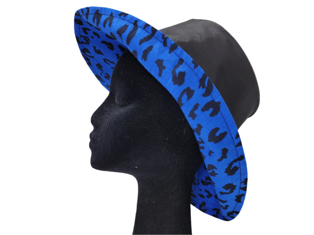 Wet Weather Bucket Hat  ||  Black-Electric Blue