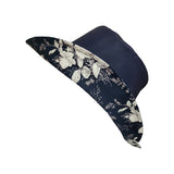 Wet Weather Bucket Hat  ||  Navy-White Rose